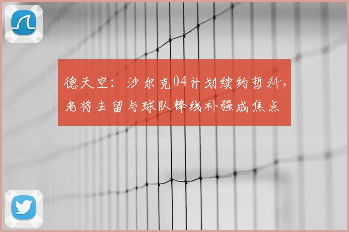 德天空：沙尔克04计划续约哲科，老将去留与球队锋线补强成焦点